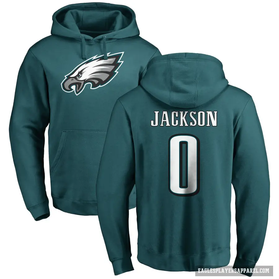 Men's ＃0 Adoree' Jackson Philadelphia Eagles Green Pro Line Logo Pullover Hoodie