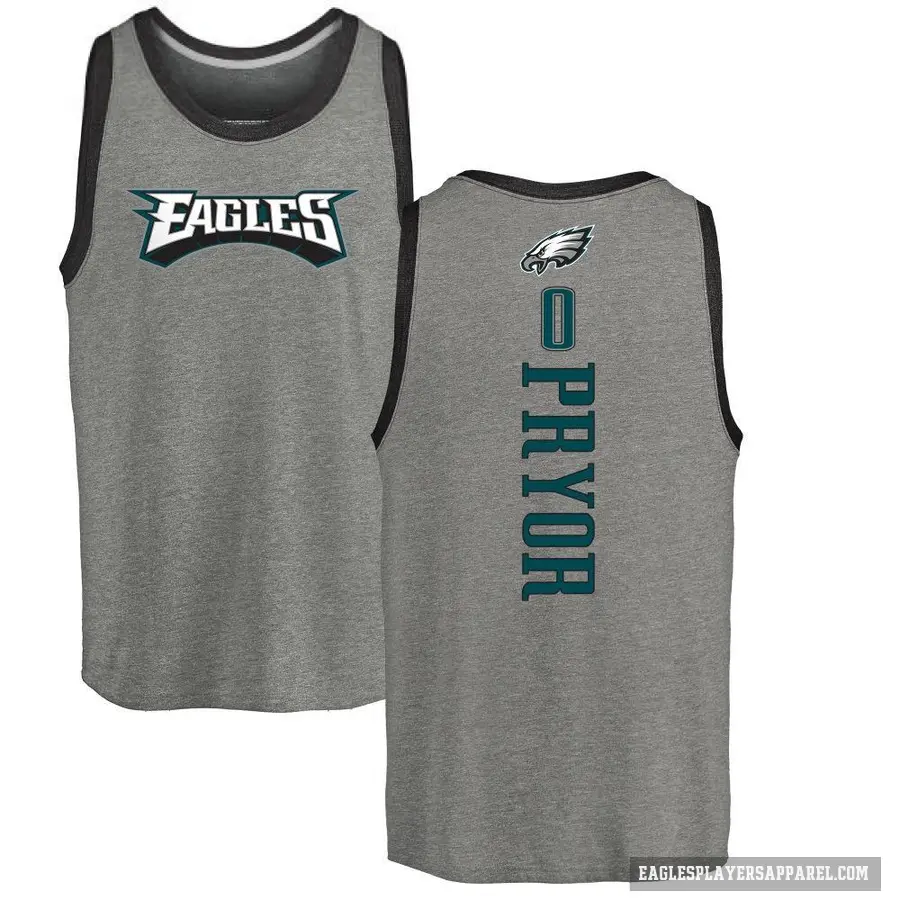 Men's ＃0 Matt Pryor Philadelphia Eagles Ash Backer Tank Top