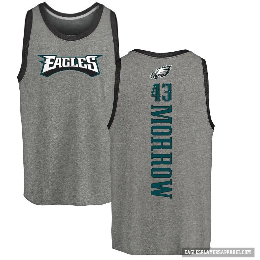 Men's ＃43 Nicholas Morrow Philadelphia Eagles Ash Backer Tank Top