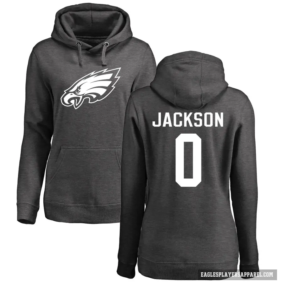 Women's ＃0 Adoree' Jackson Philadelphia Eagles Pro Line by Branded Ash One Color Pullover Hoodie