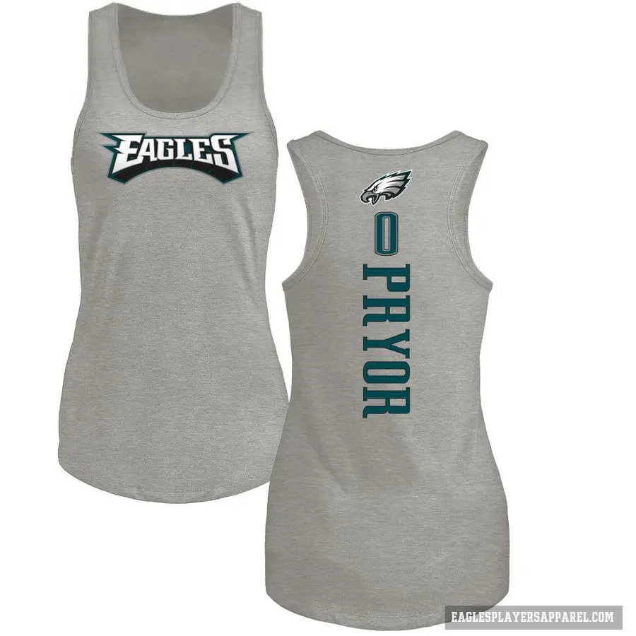 Women's ＃0 Matt Pryor Philadelphia Eagles Ash Backer Tank Top
