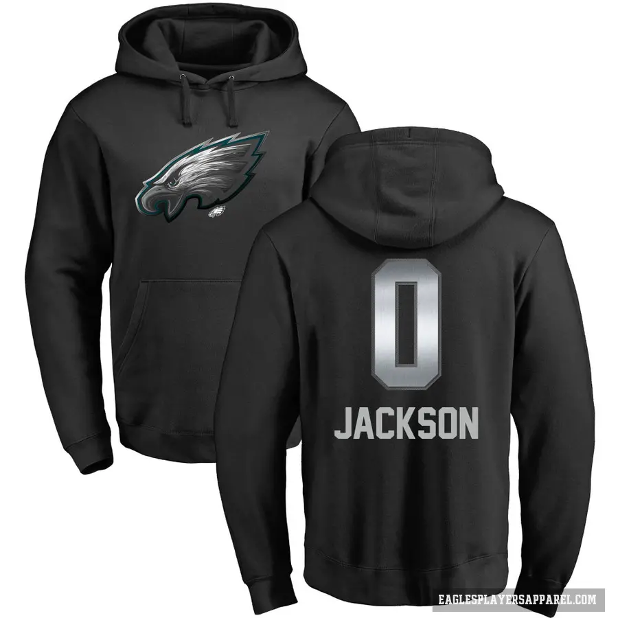 Youth ＃0 Adoree' Jackson Philadelphia Eagles Black Midnight Mascot Pullover Hoodie