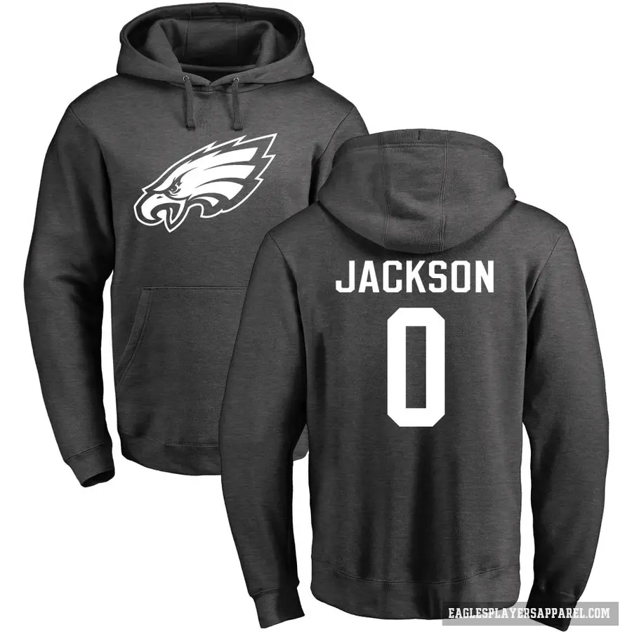 Youth ＃0 Adoree' Jackson Philadelphia Eagles Pro Line by Branded Ash One Color Pullover Hoodie