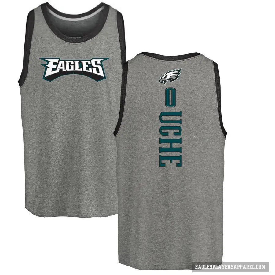 Youth ＃0 Joshua Uche Philadelphia Eagles Ash Backer Tank Top