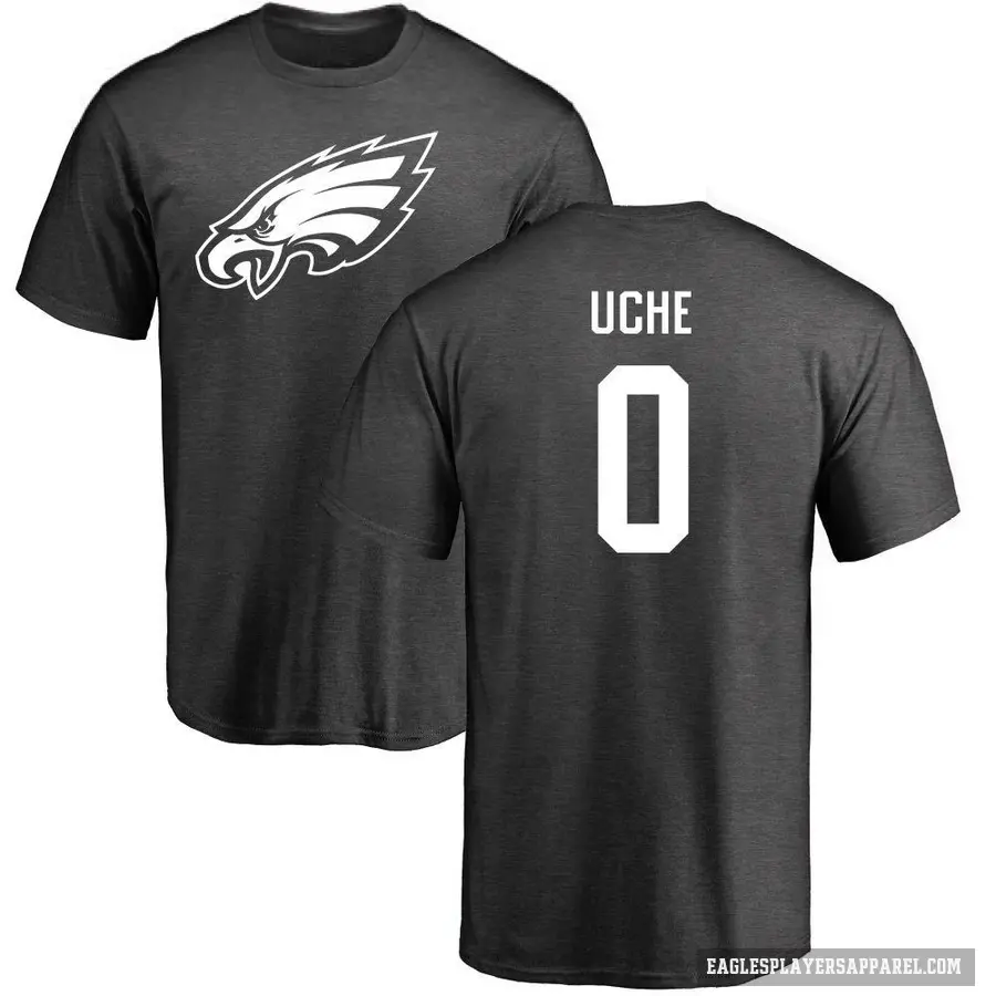 Youth ＃0 Joshua Uche Philadelphia Eagles Ash One Color T-Shirt