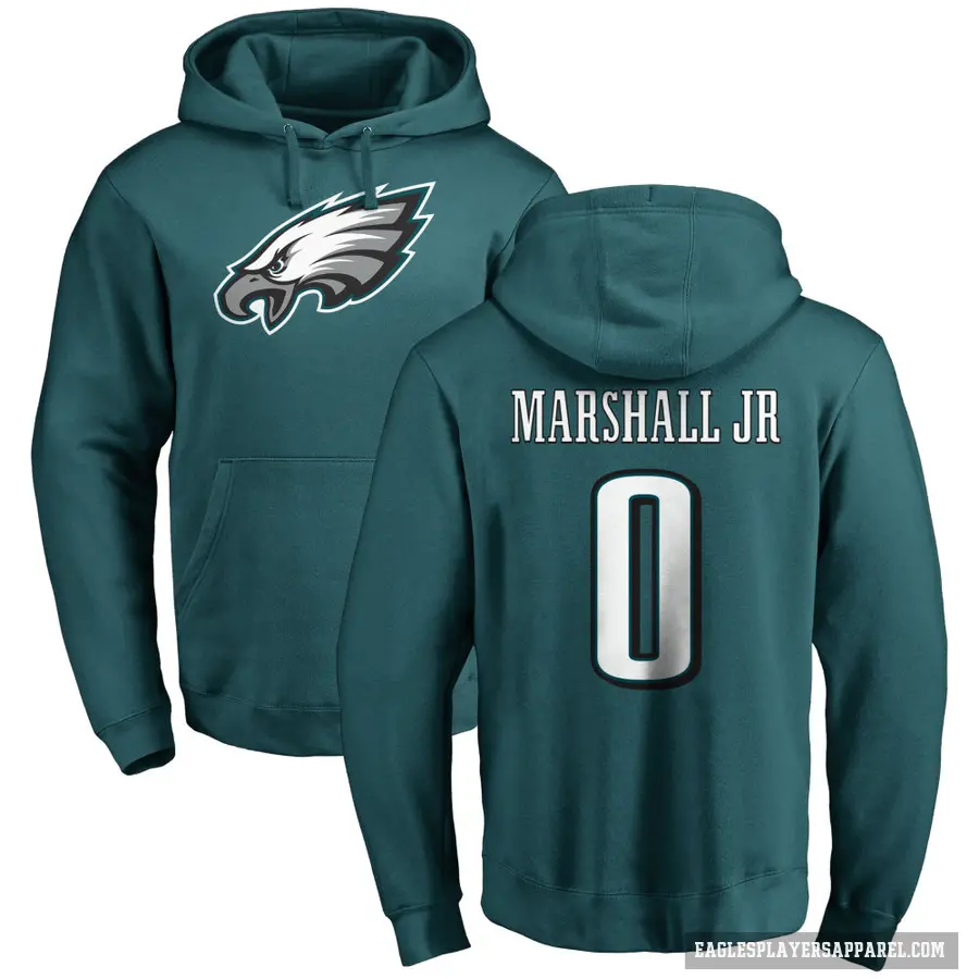 Youth ＃0 Terrace Marshall Jr. Philadelphia Eagles Green Pro Line Logo Pullover Hoodie