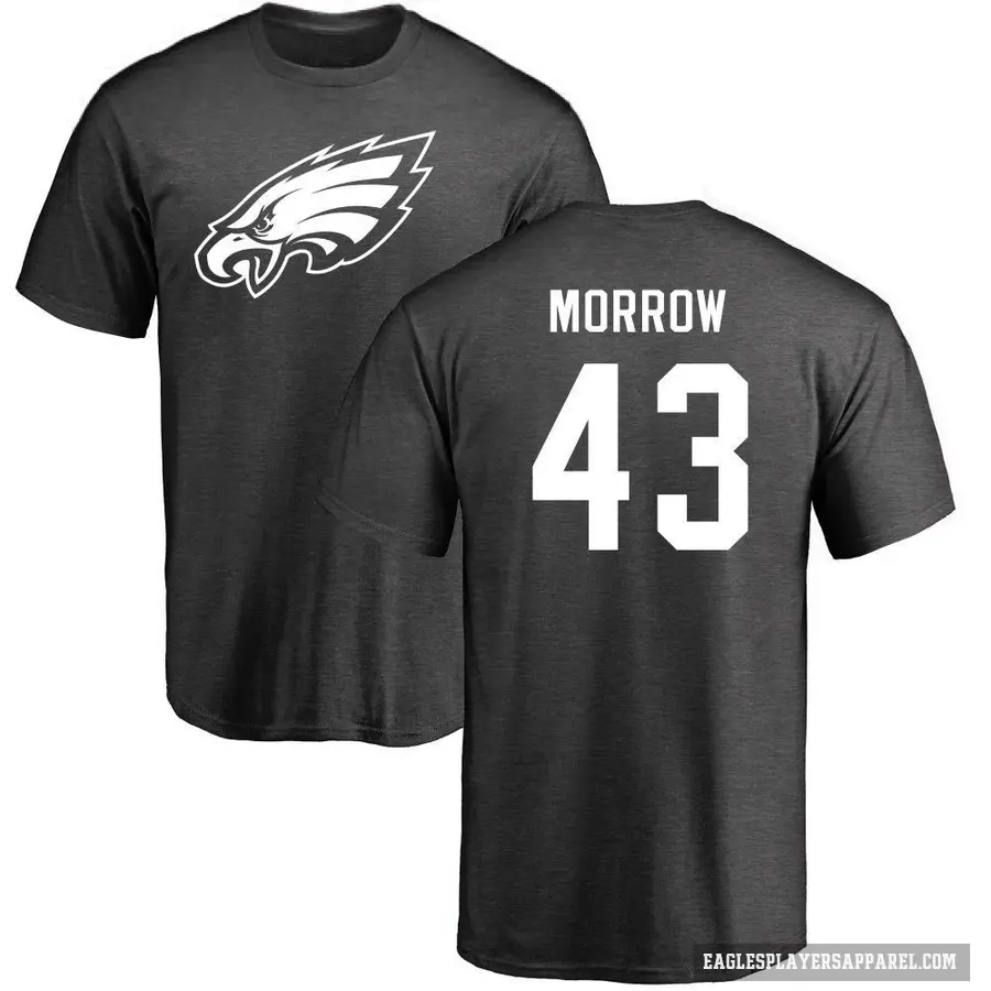 Youth ＃43 Nicholas Morrow Philadelphia Eagles Ash One Color T-Shirt
