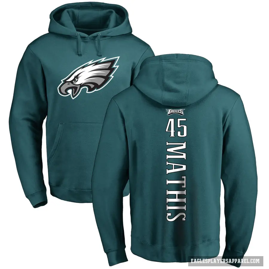 Youth ＃45 Ochaun Mathis Philadelphia Eagles Green Pro Line Backer Pullover Hoodie