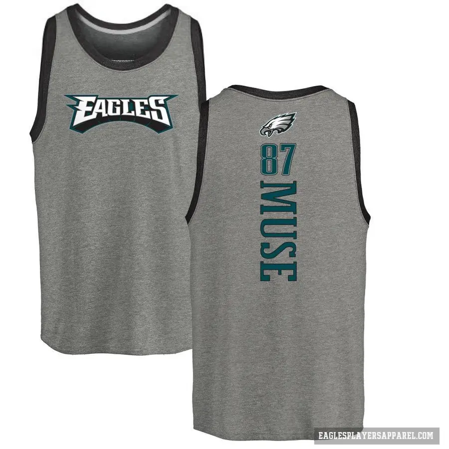 Youth ＃87 Nick Muse Philadelphia Eagles Ash Backer Tank Top