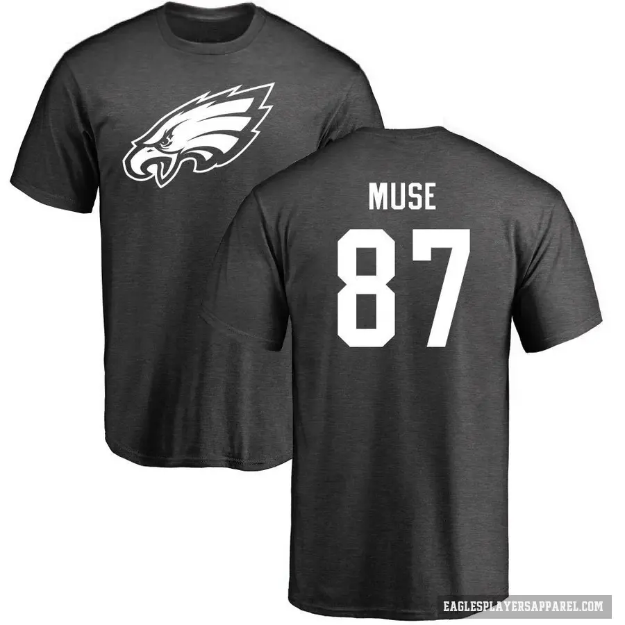 Youth ＃87 Nick Muse Philadelphia Eagles Ash One Color T-Shirt